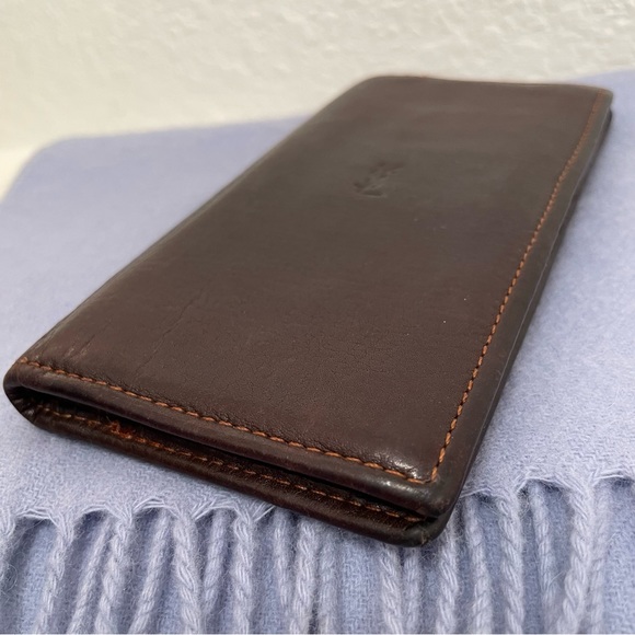 YSL• VTG Leather Pocket Secretary Wallet & Wool/Cashmere Scarf Accessory Bundle - Picture 4 of 10